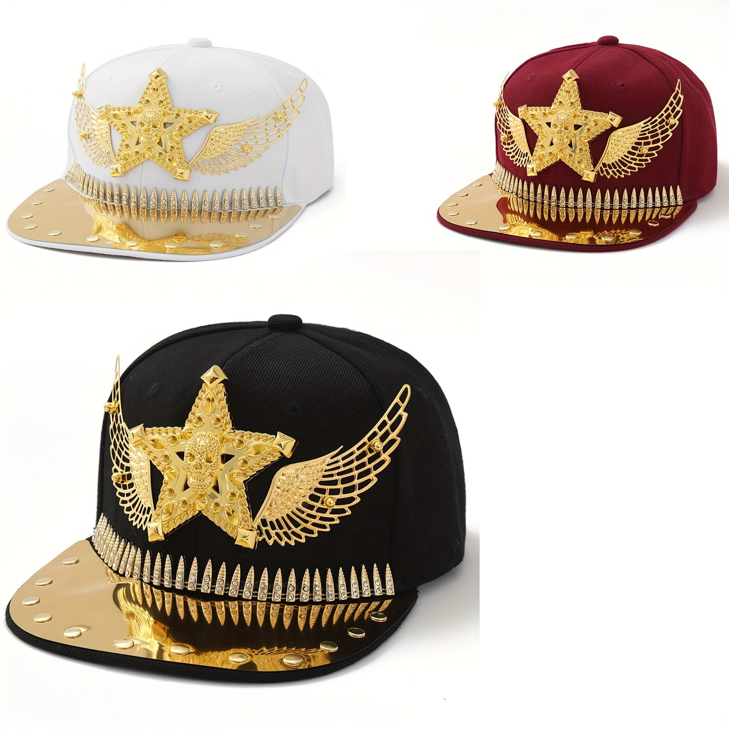 Hip Hop Punk Riveted Baseball Cap