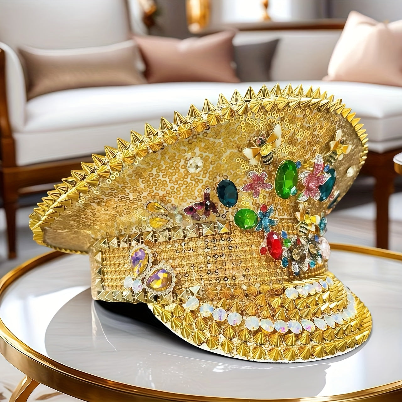 Festival Rhinestone Captain's Hat