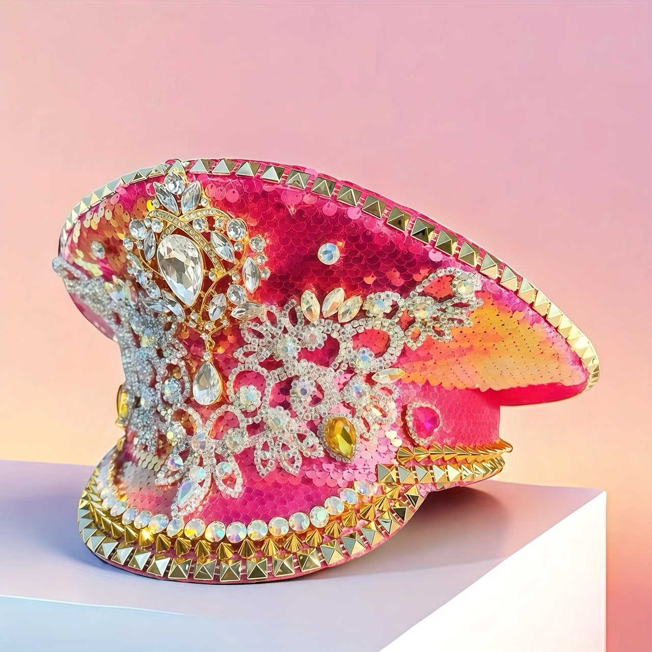 ACandy Pink Steampunk Captain'S Hat