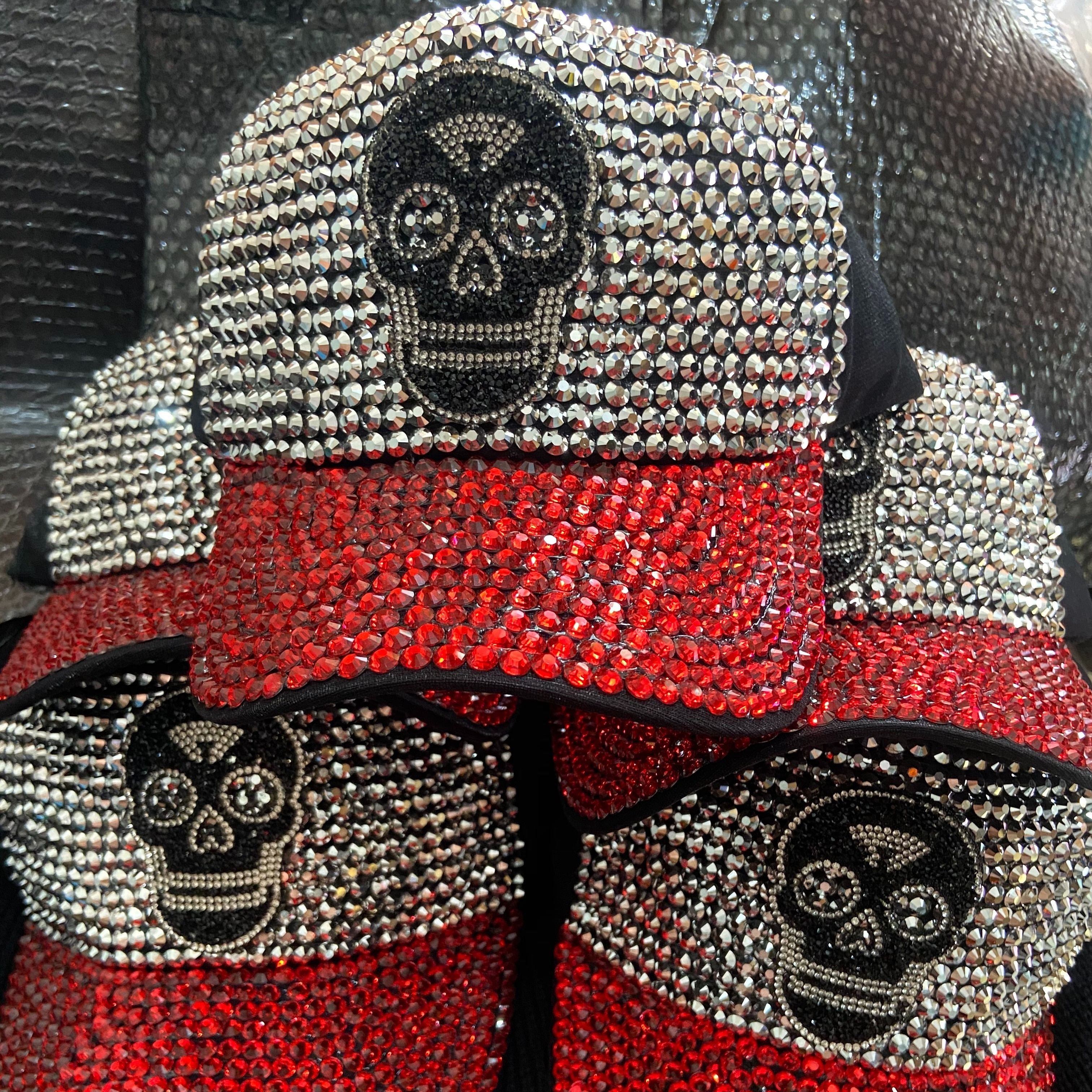 Skull Rhinestone Embellished Baseball Cap