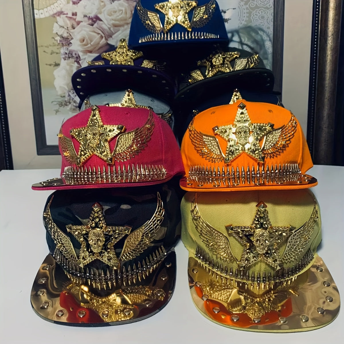 Hip Hop Punk Riveted Baseball Cap