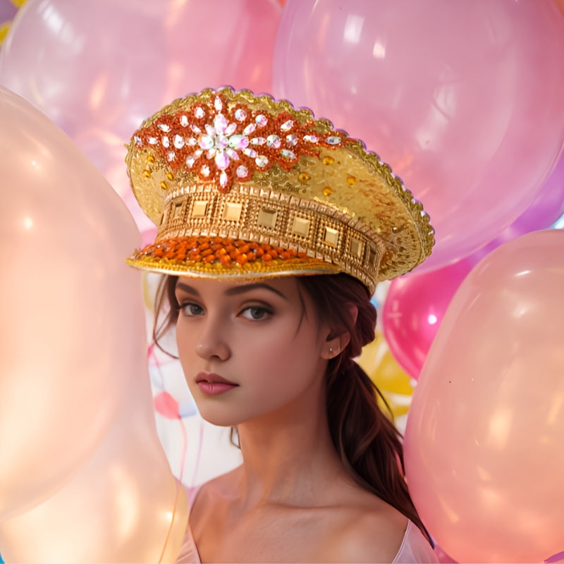 Golden  Rhinestone Hat