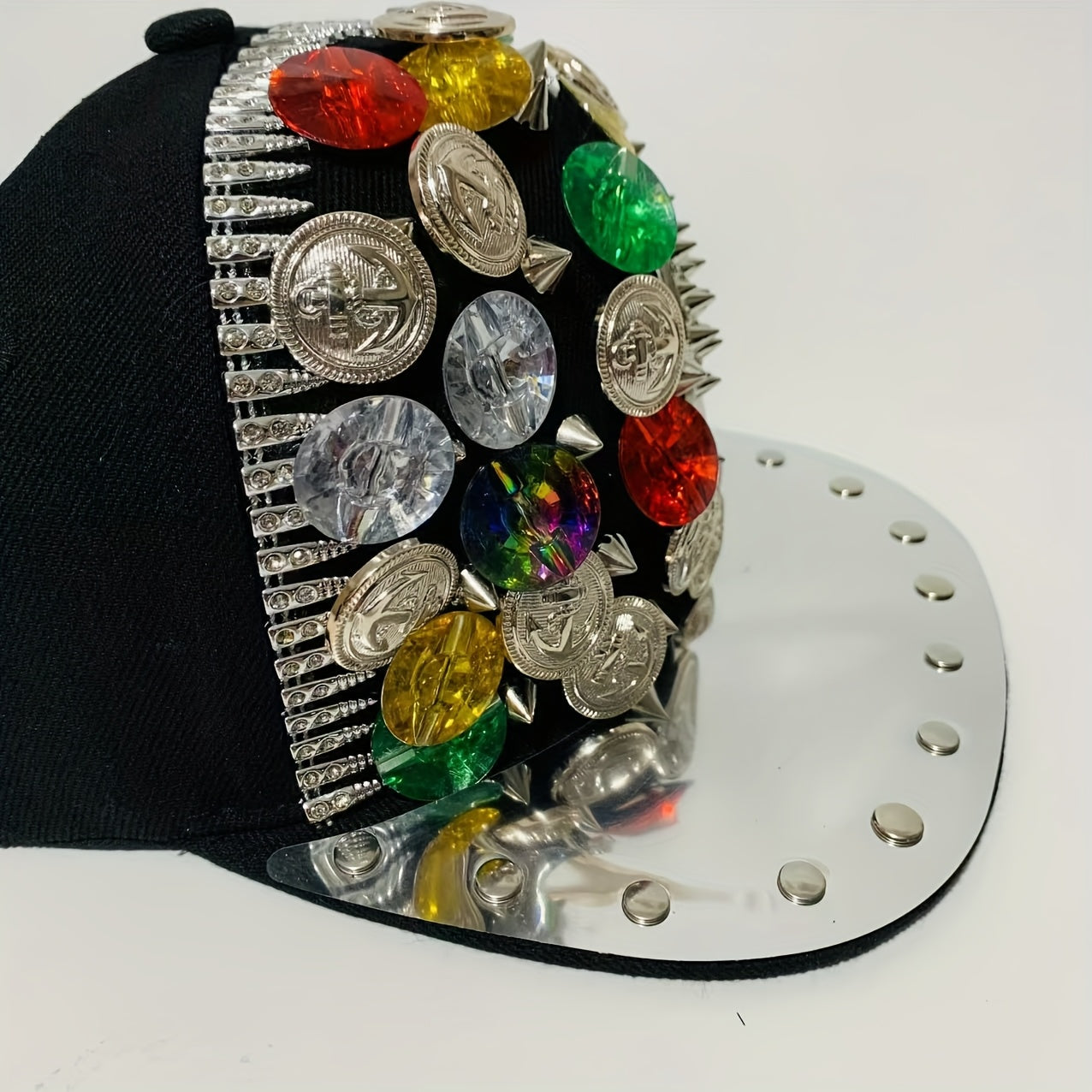Handcrafted Rivet Studded Fashion Baseball Cap