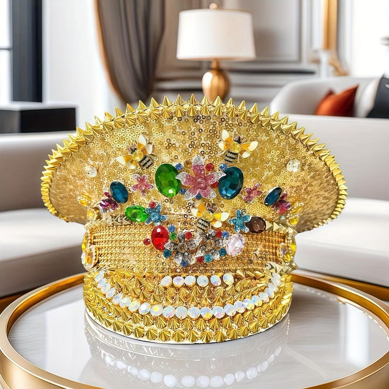 Festival Rhinestone Captain's Hat