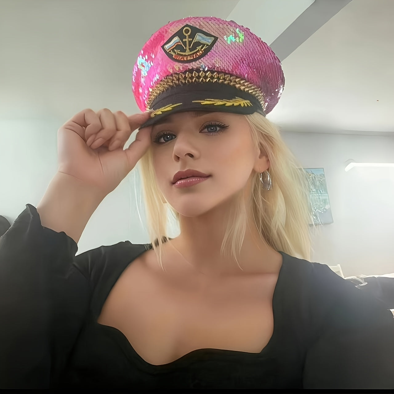 Sequined Captain's Hat