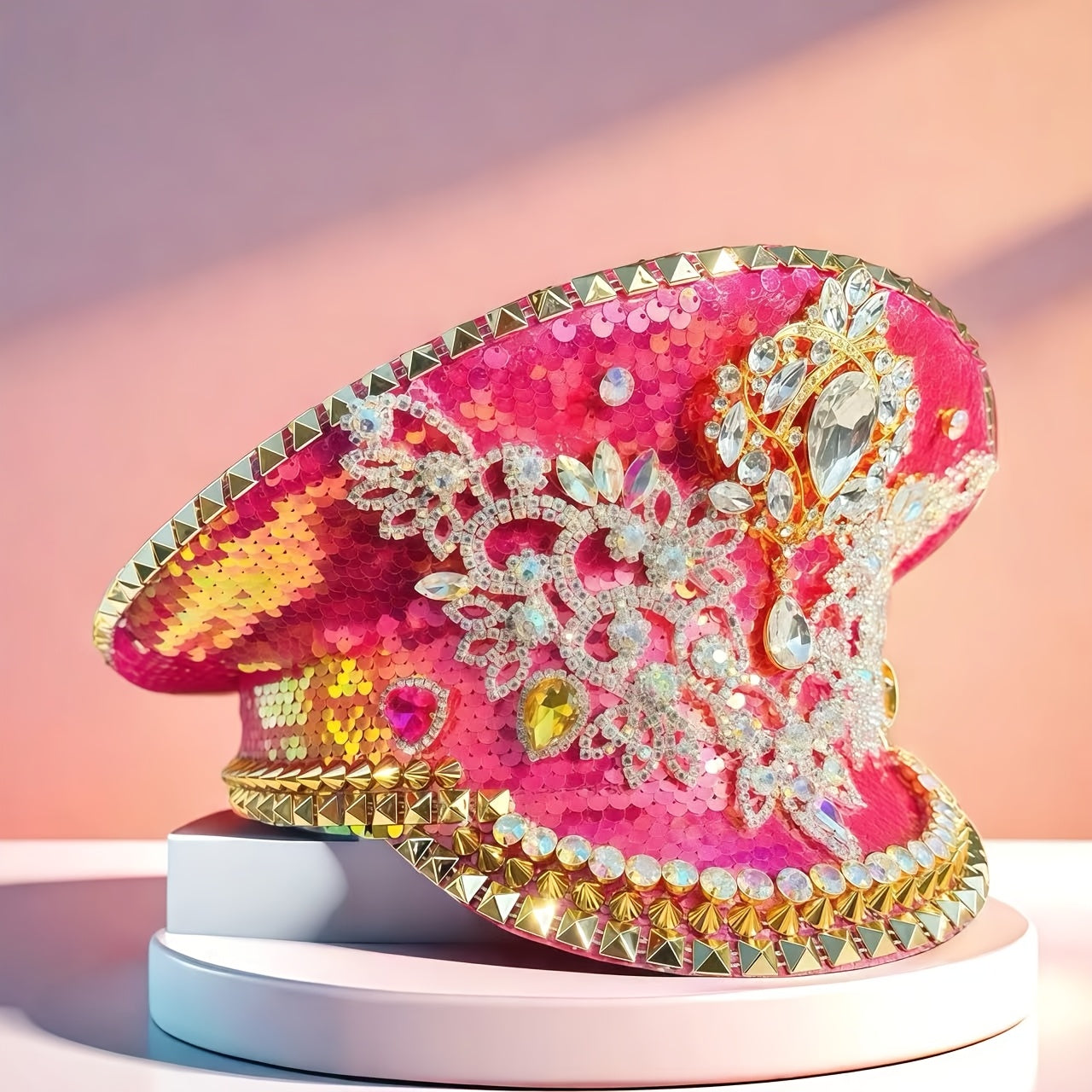 ACandy Pink Steampunk Captain'S Hat