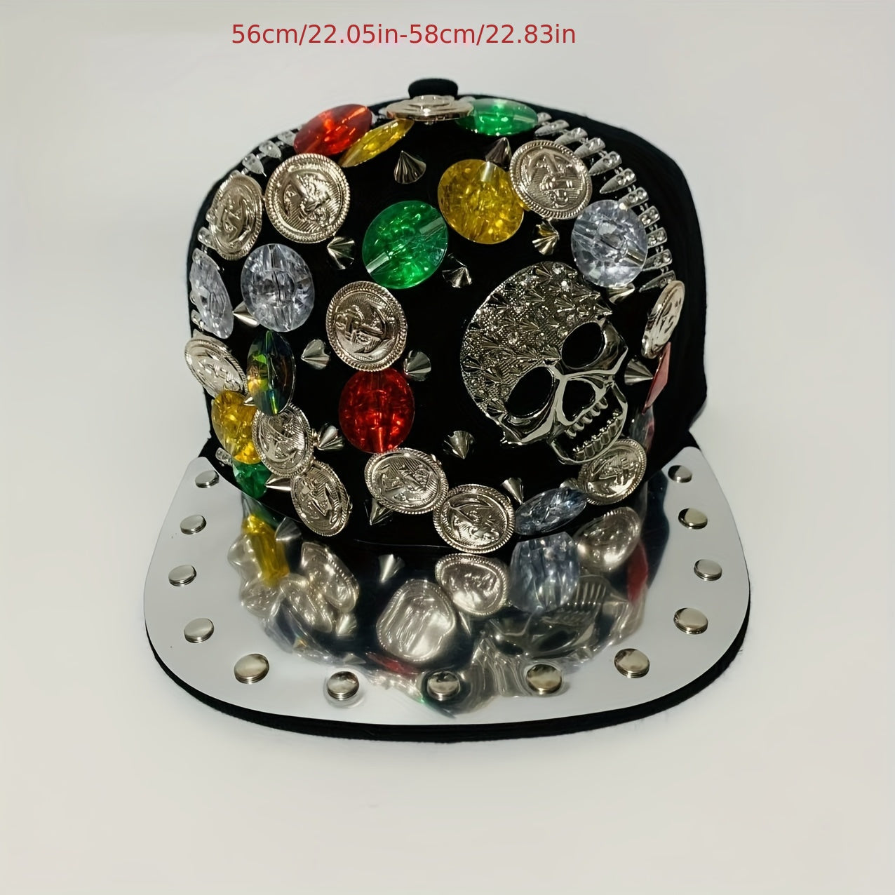 Handcrafted Rivet Studded Fashion Baseball Cap