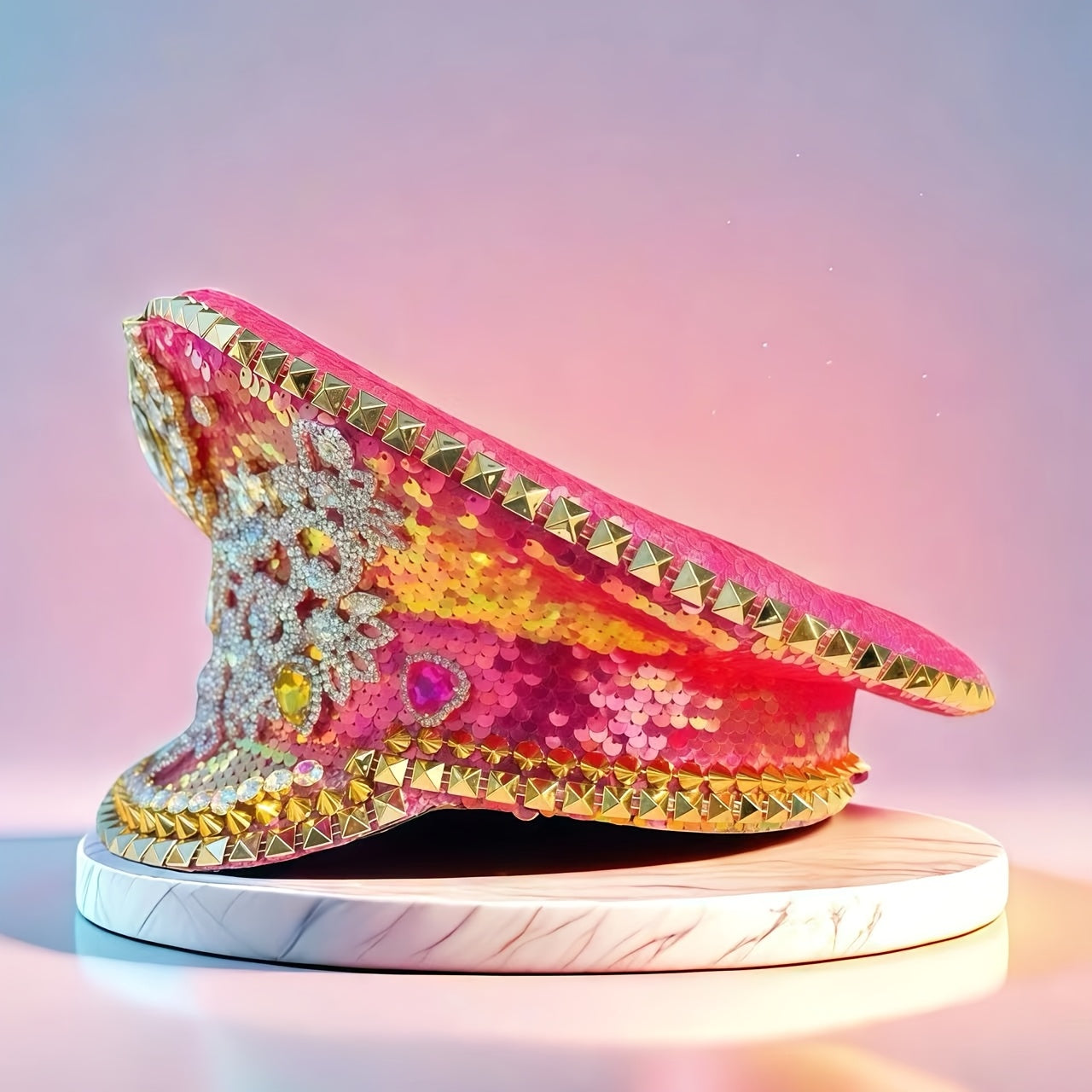 ACandy Pink Steampunk Captain'S Hat