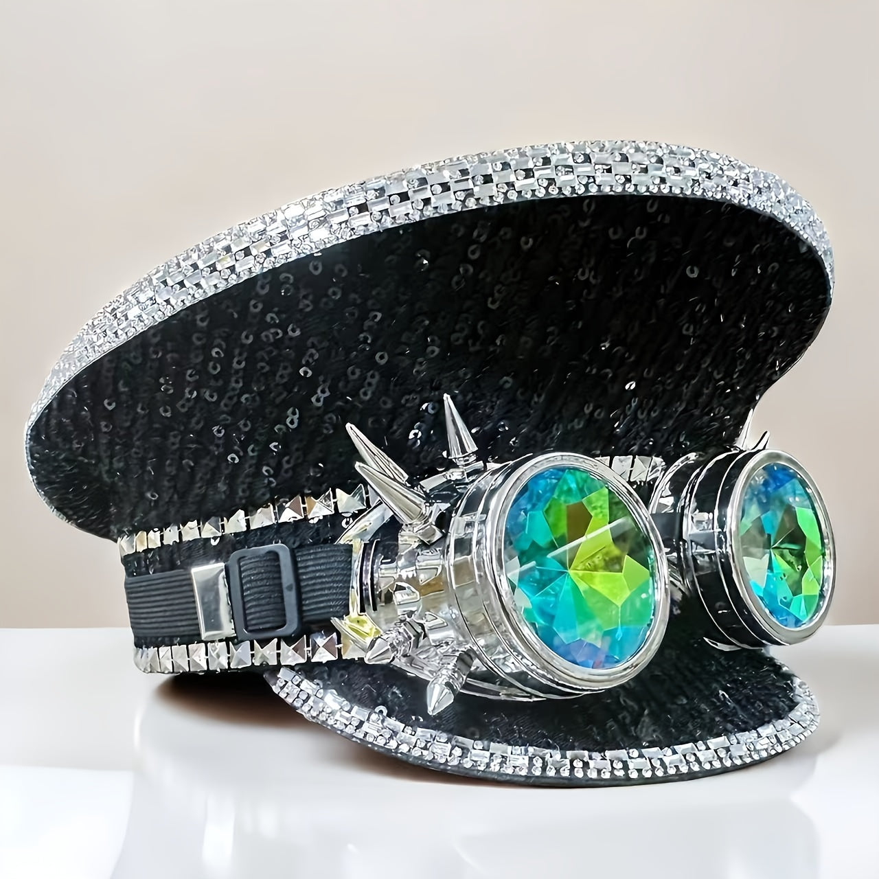 Black Steampunk Hat & googles