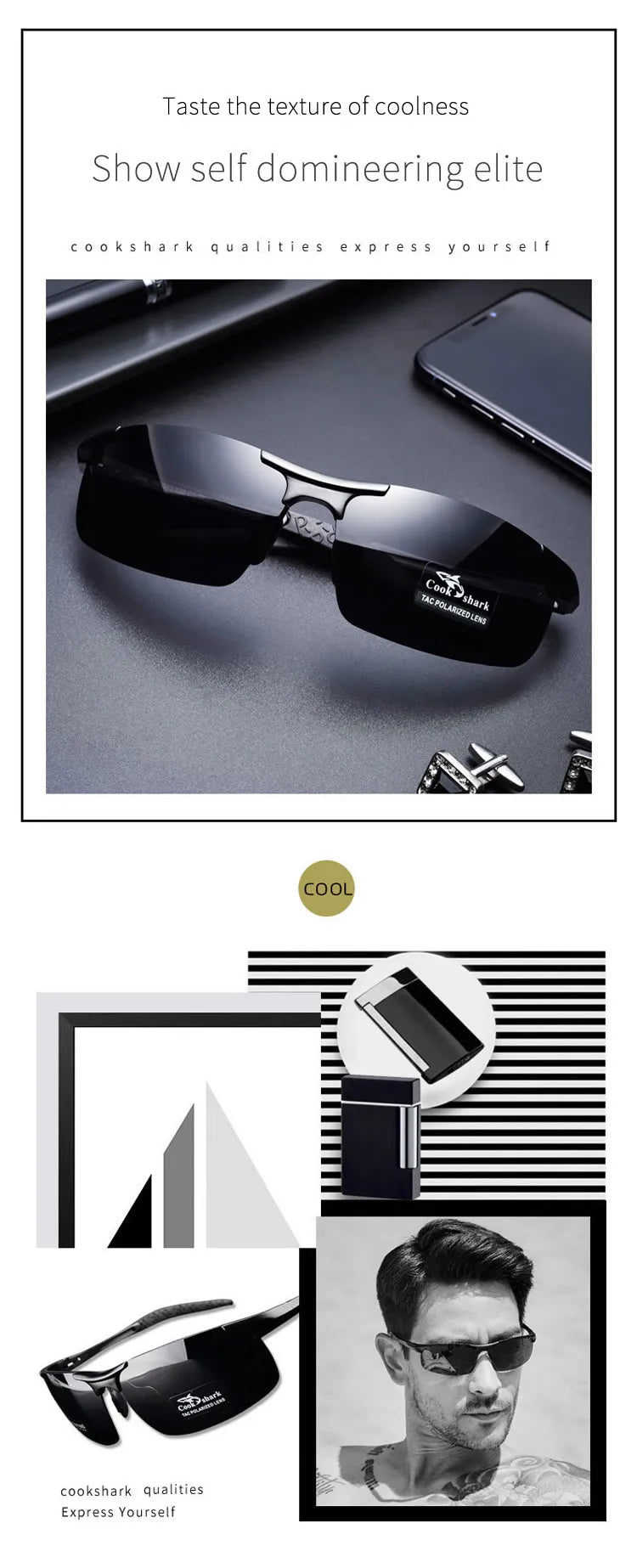 Cook Shark's  aluminum magnesium sunglasses