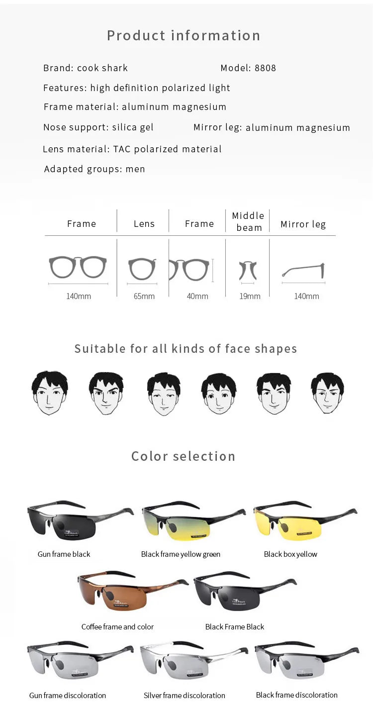 Cook Shark's  aluminum magnesium sunglasses