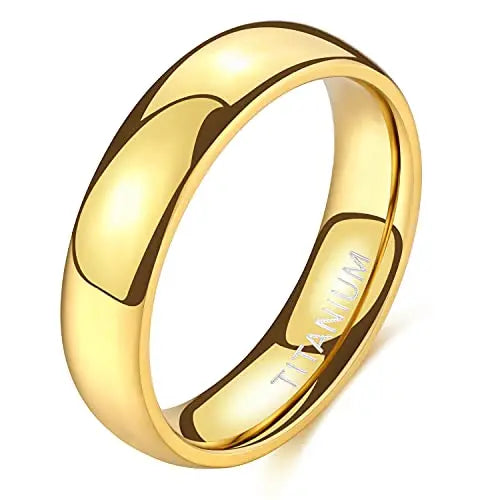 TIGRADE 14K Gold Plated Wedding Band