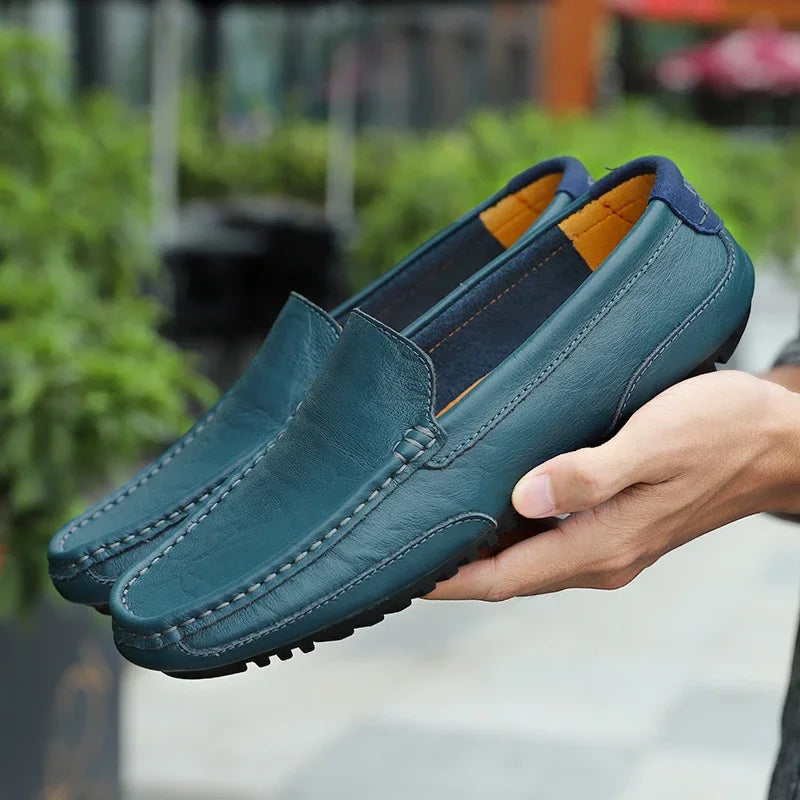 Genuine Leather Breathable Mocasines Casual Loafers Leather Shoes