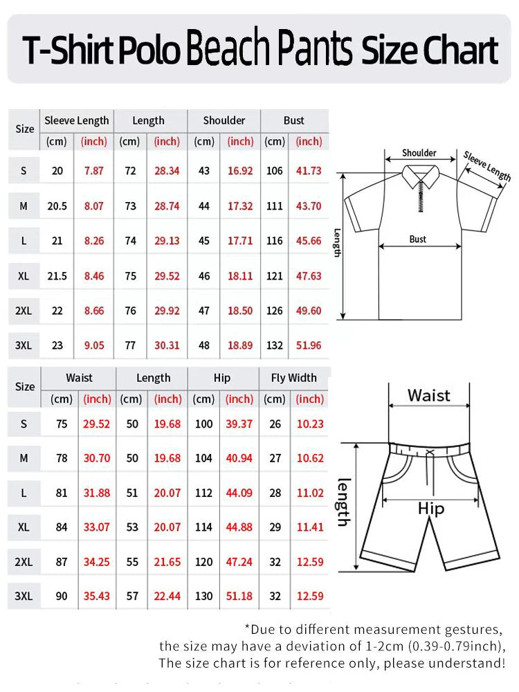 Polo Shirts & Shorts 2PCS Suits