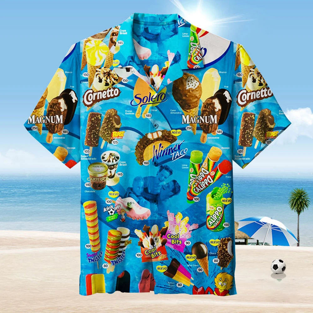 Hawaiian Ice Cream Print shirts