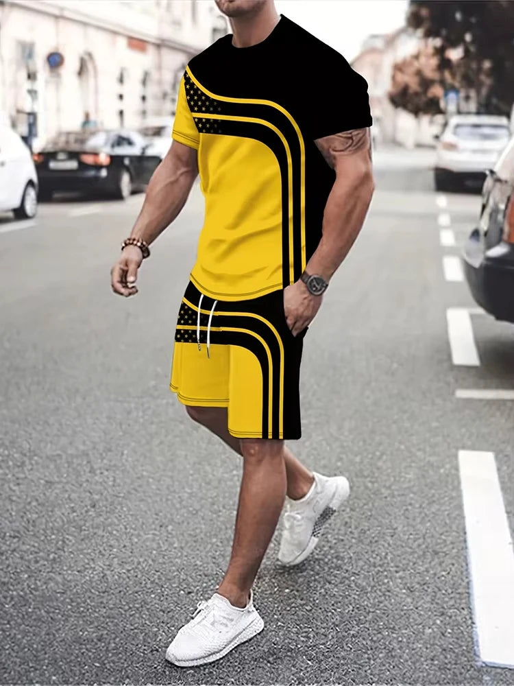 street fashion, casual,  T-shirt & shorts