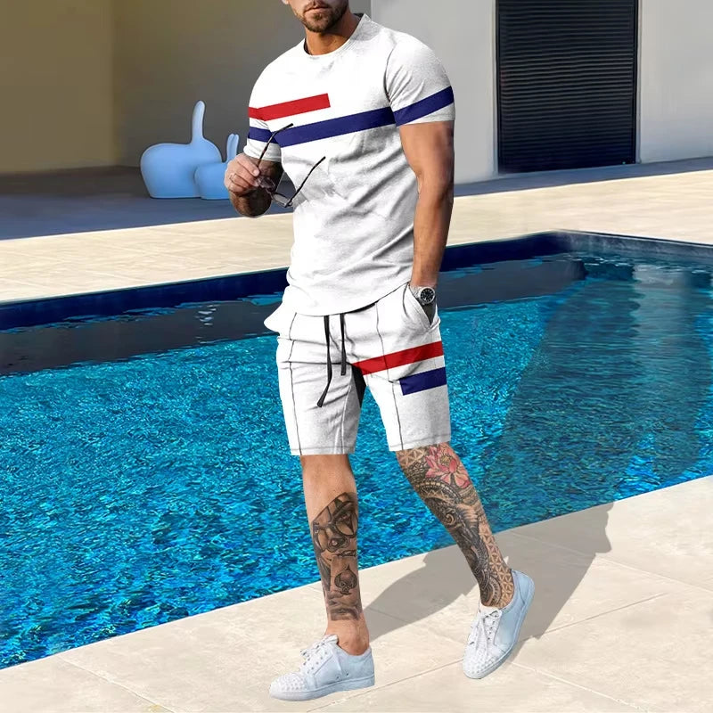 street fashion, casual,  T-shirt & shorts