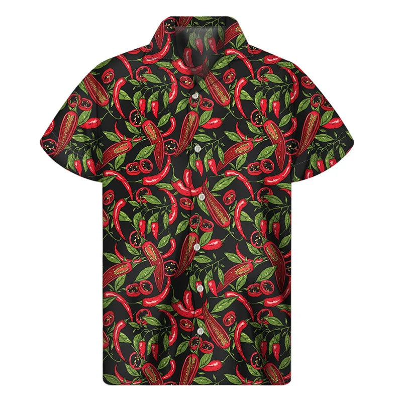 Hawaiian Chili Pattern Shirt