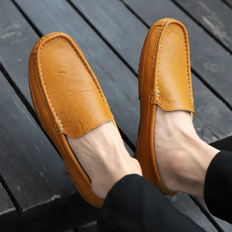Genuine Leather Breathable Mocasines Casual Loafers Leather Shoes