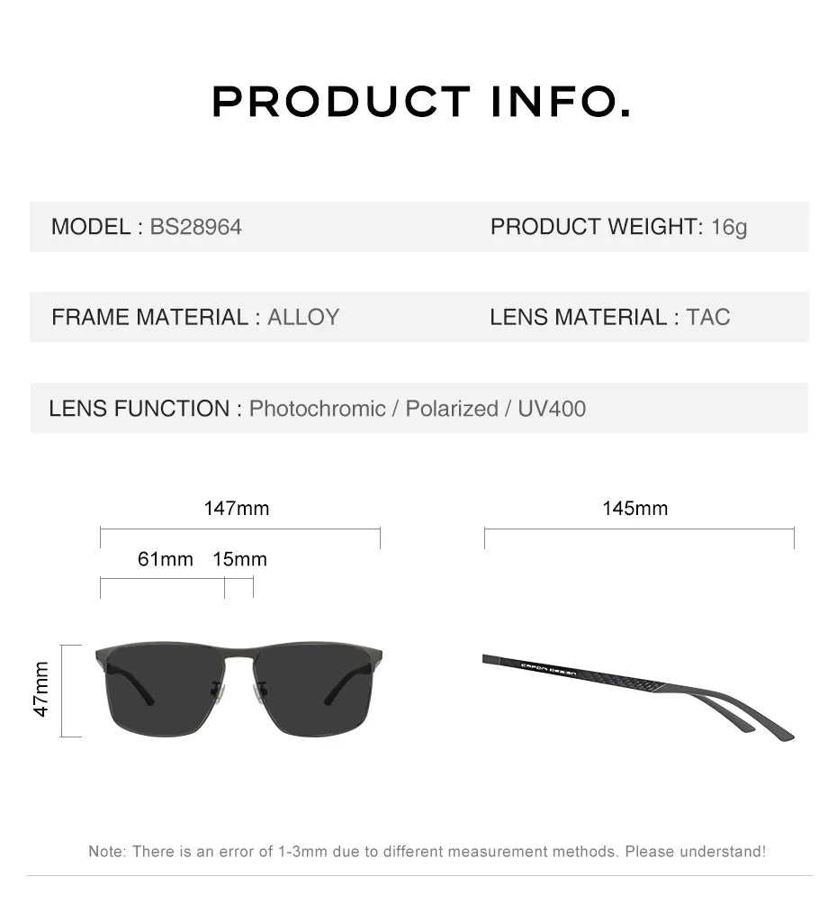 CAPONI Carbon Fiber Polarized Sunglasses