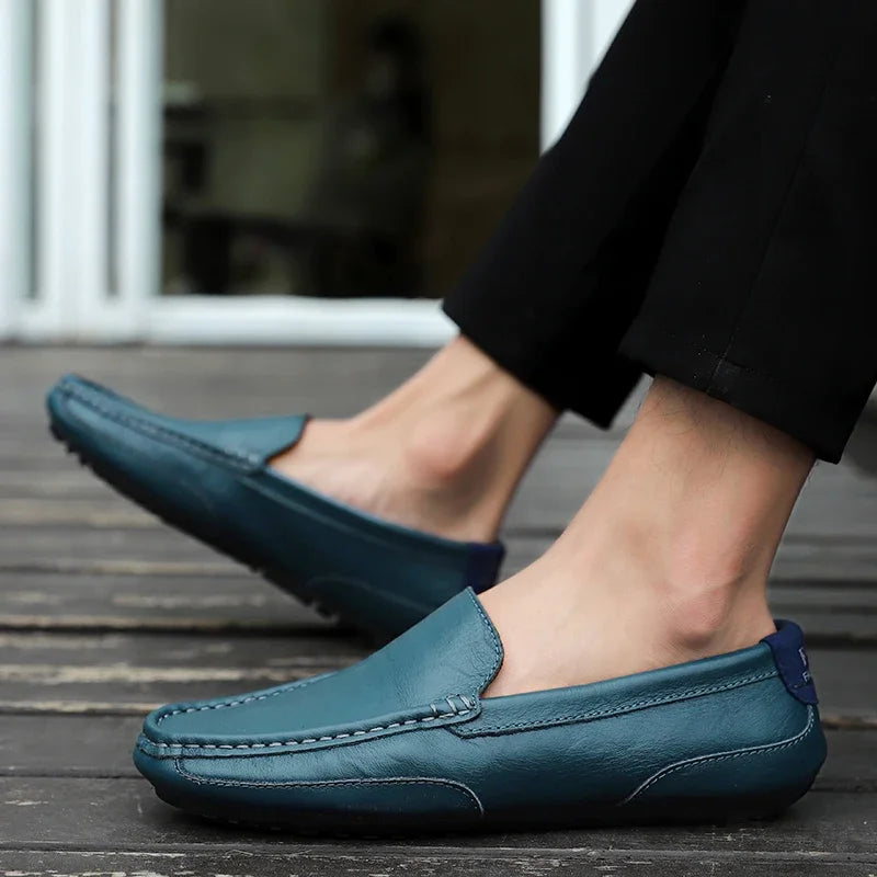 Genuine Leather Breathable Mocasines Casual Loafers Leather Shoes