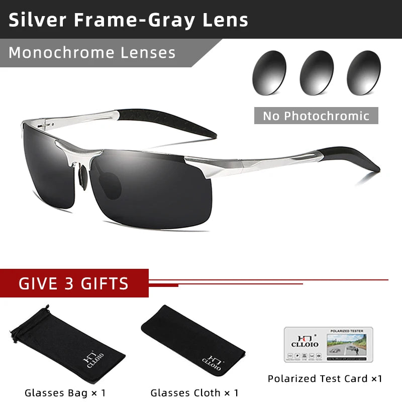 CLLOIO Aluminum Photochromic Sunglasses