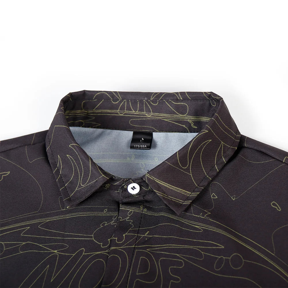 Hawaii Tropical Style Parrot Print Short Sleeve Aloha Shirts