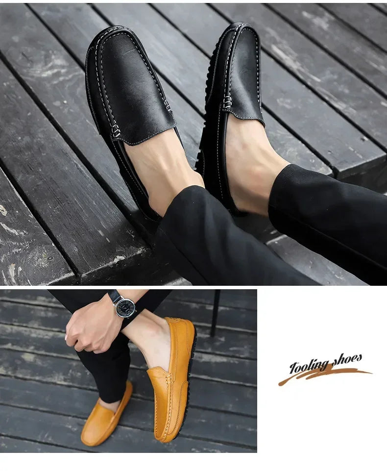 Genuine Leather Breathable Mocasines Casual Loafers Leather Shoes