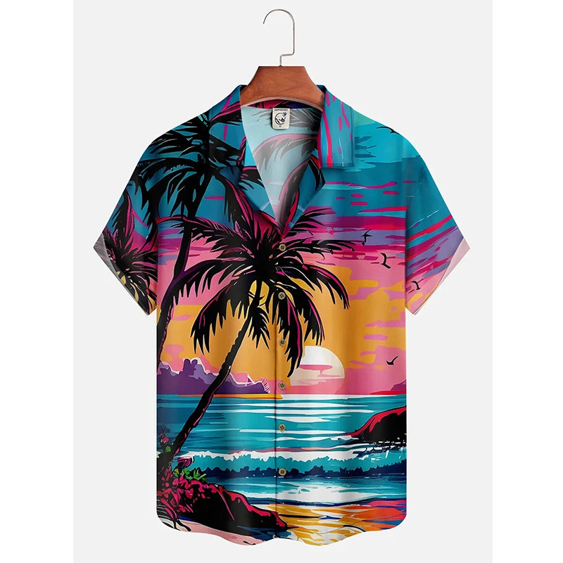 Hawaii  Dusk Pattern Casual Shirt