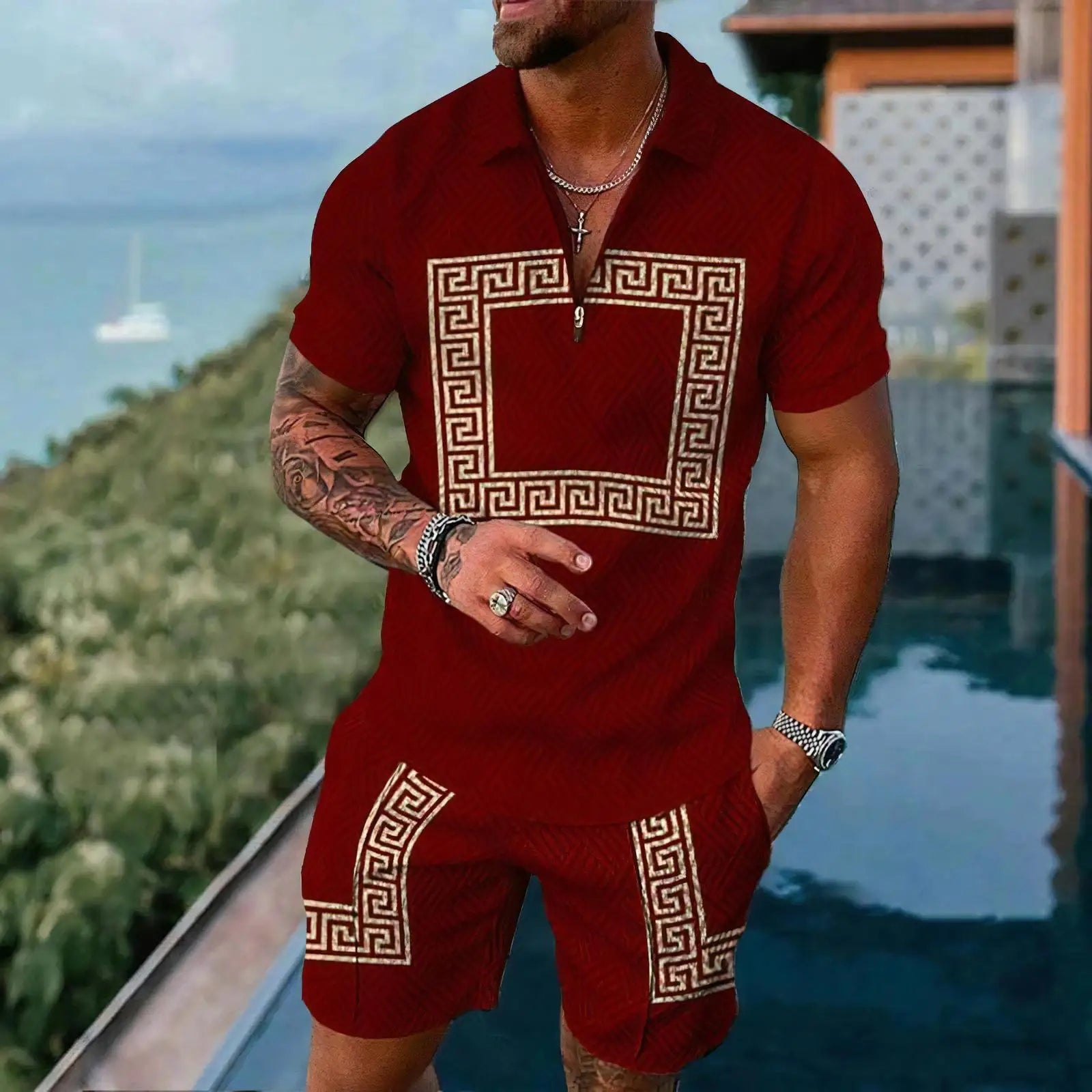 Polo Shirts & Shorts 2PCS Suits