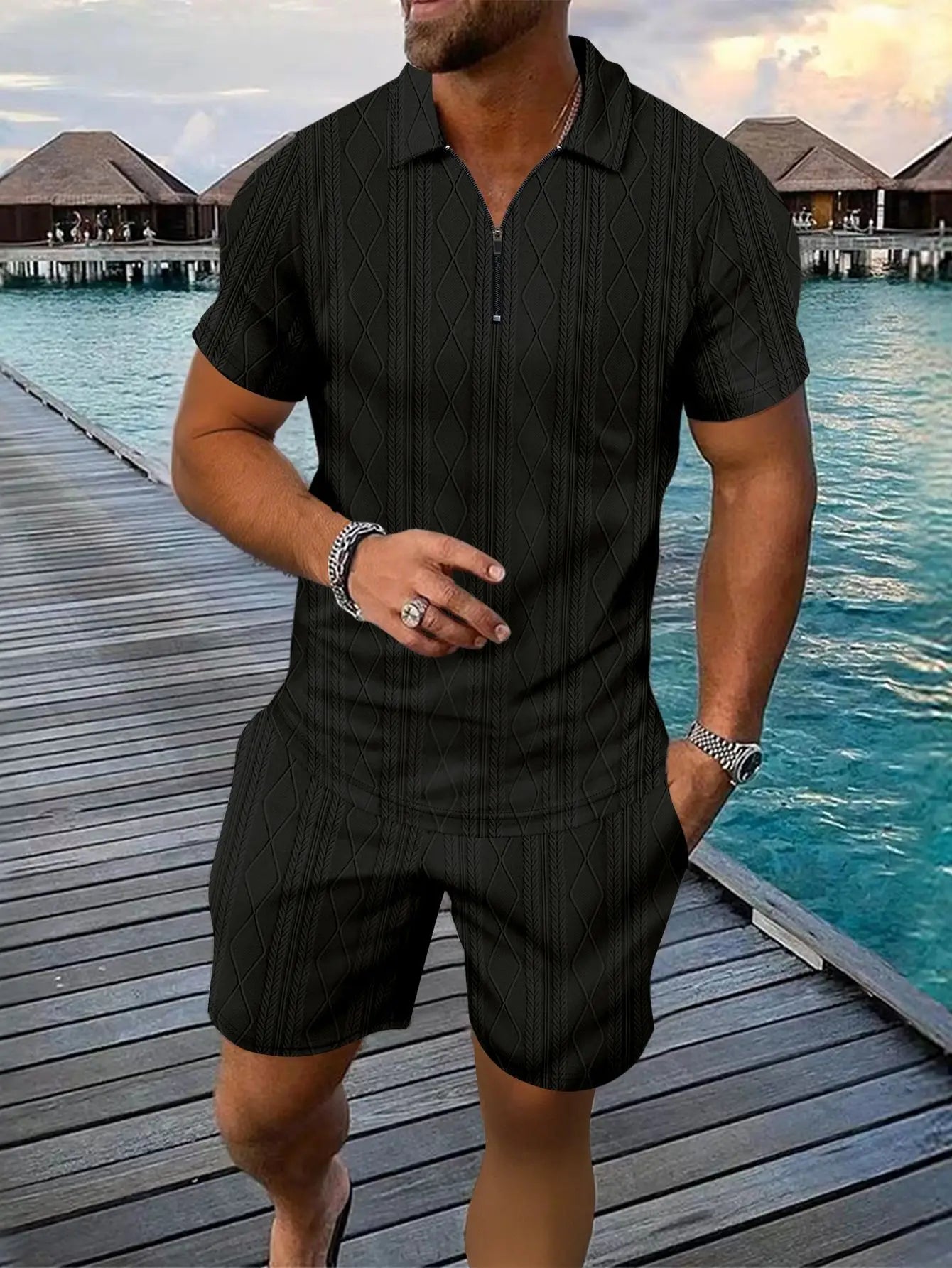 BOILEN HENG XIN Shirt And Short Set
