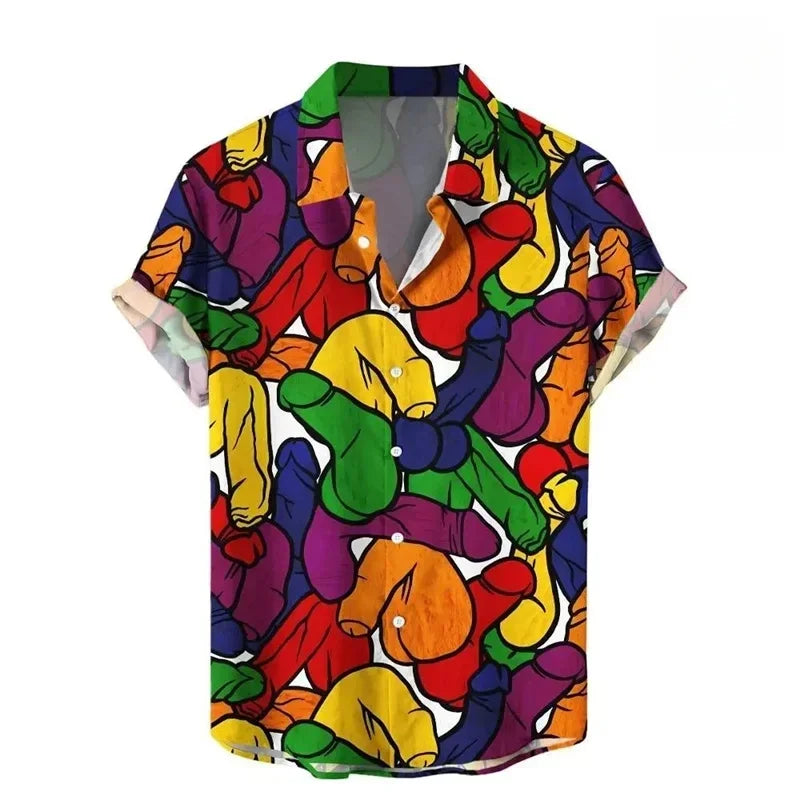 Summer Men's Shirts Beach Short Sleeve