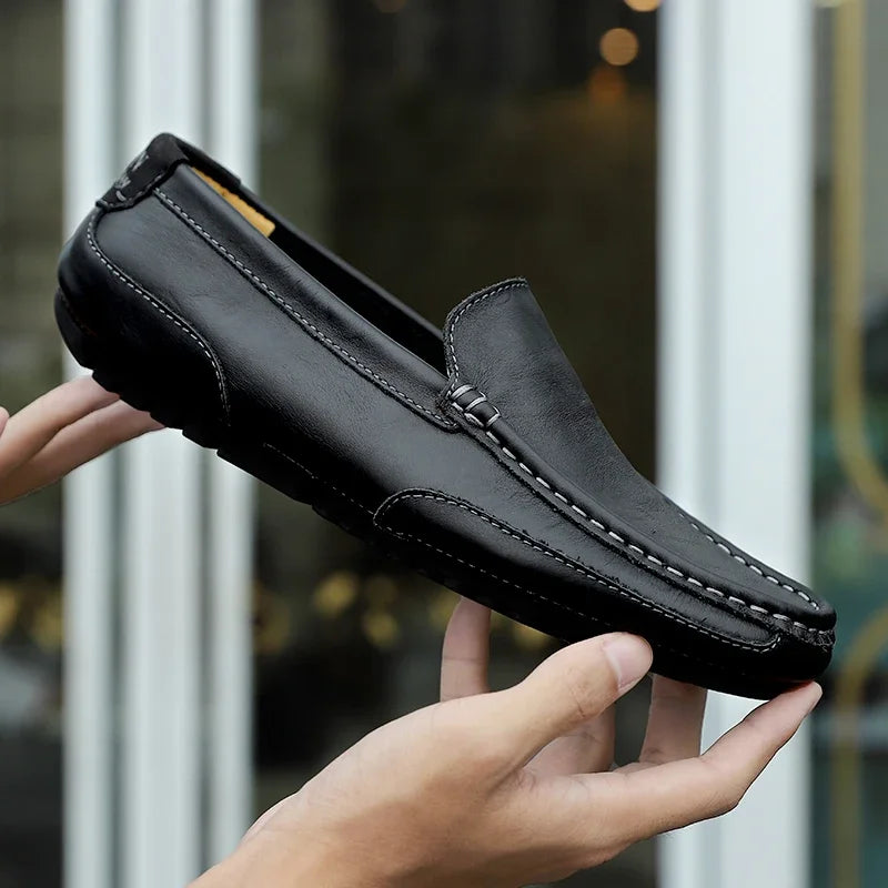 Genuine Leather Breathable Mocasines Casual Loafers Leather Shoes