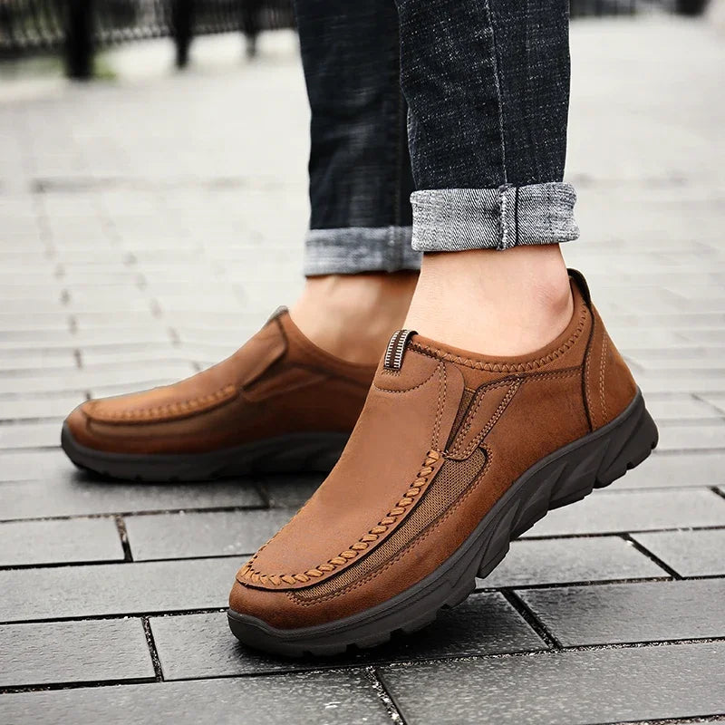Handmade Retro Leisure Loafers Shoes