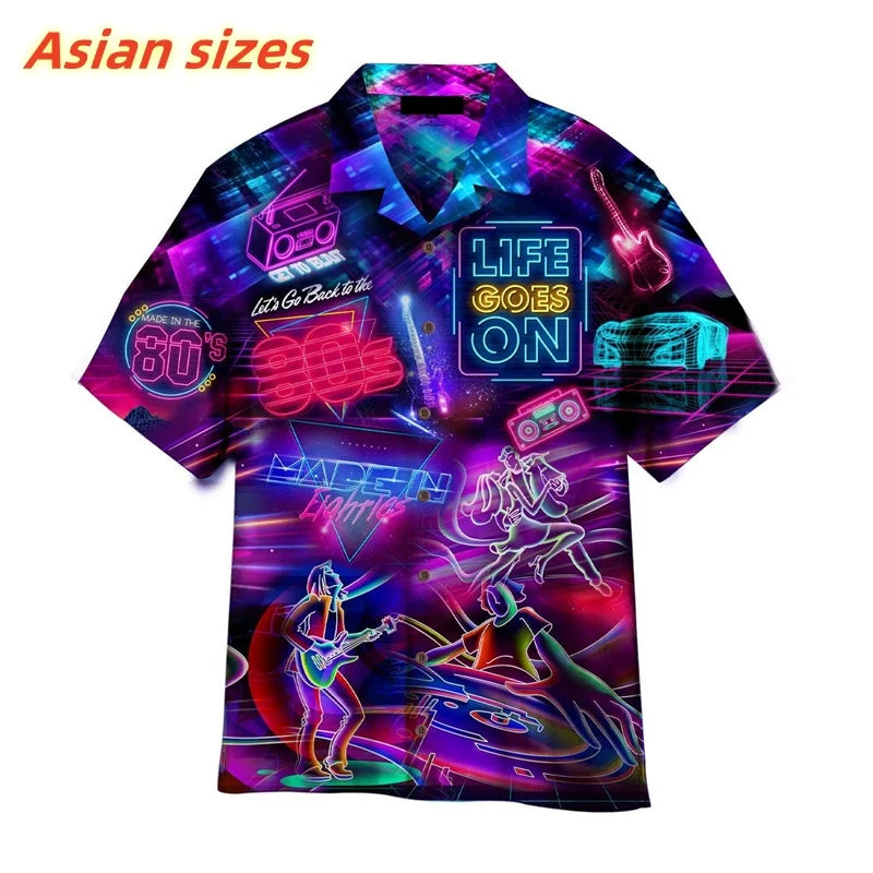 3D Printed Music Hawaiian Shirts