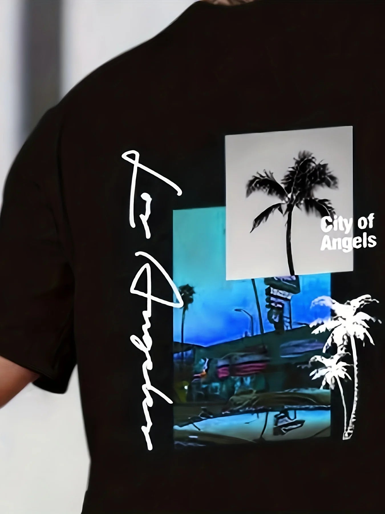 3D printed short-sleeved T-shirt,  casual shorts set,