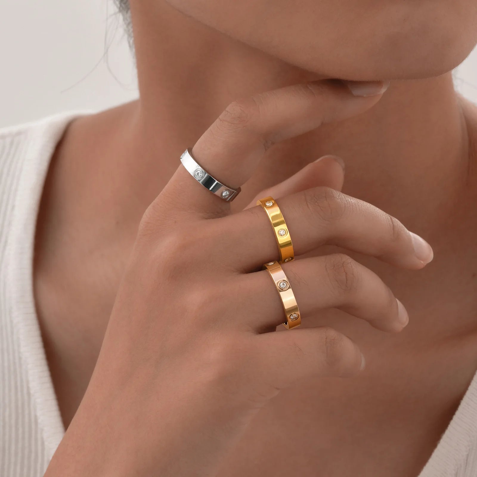 18k Gold Plated / Stainless Steel Wedding rings