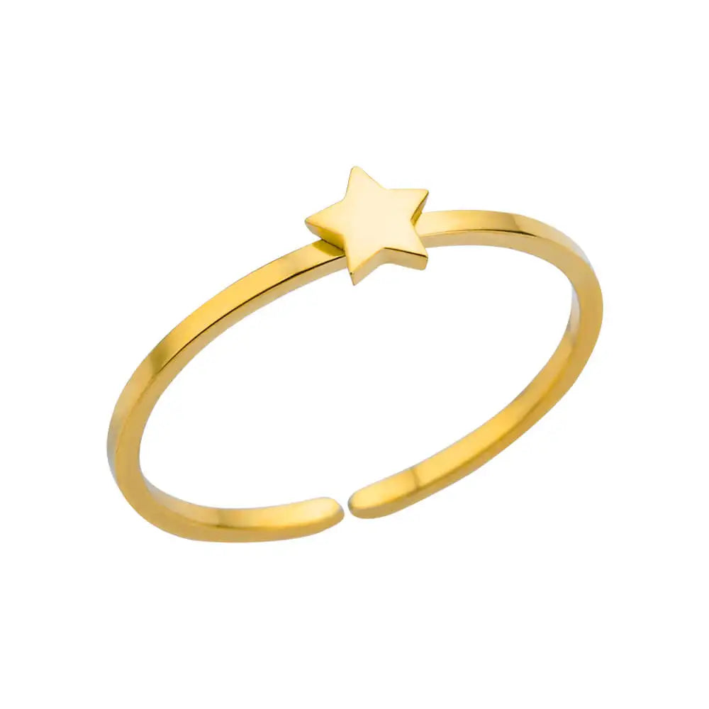 Shell Rings for Women Adjustable Gold Color
