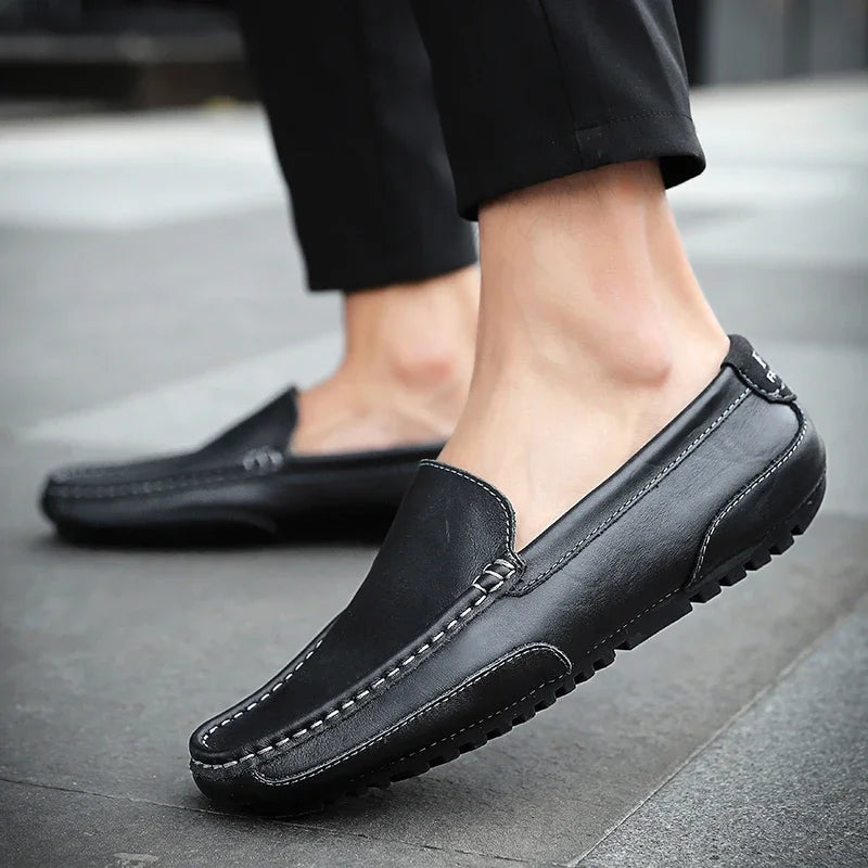 Genuine Leather Breathable Mocasines Casual Loafers Leather Shoes