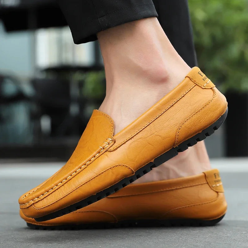 Genuine Leather Breathable Mocasines Casual Loafers Leather Shoes