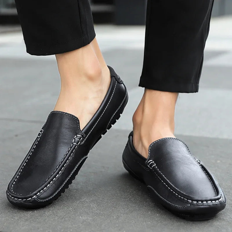 Genuine Leather Breathable Mocasines Casual Loafers Leather Shoes