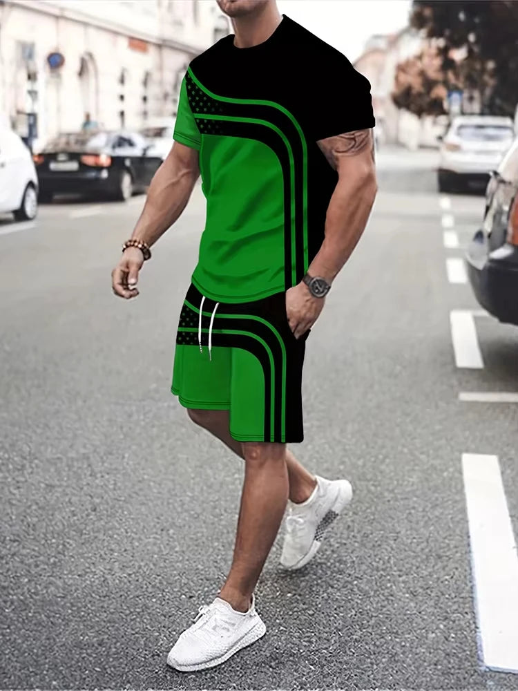 street fashion, casual,  T-shirt & shorts