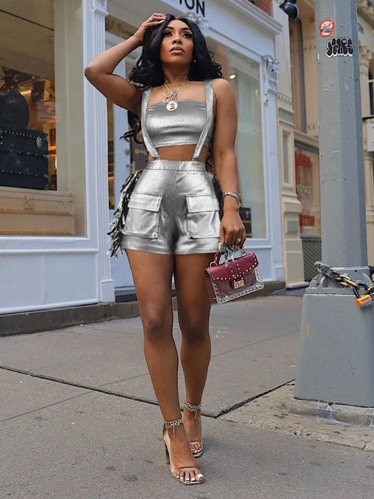 JRRY Casual Women Pants Pockets Buttons Zippers Shorts