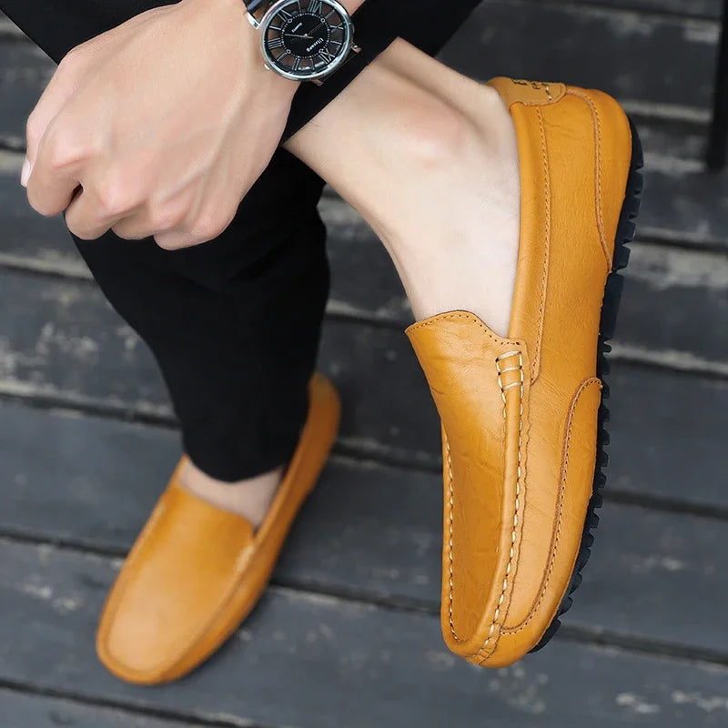 Genuine Leather Breathable Mocasines Casual Loafers Leather Shoes