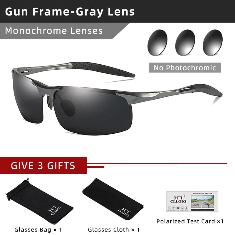 CLLOIO Aluminum Photochromic Sunglasses