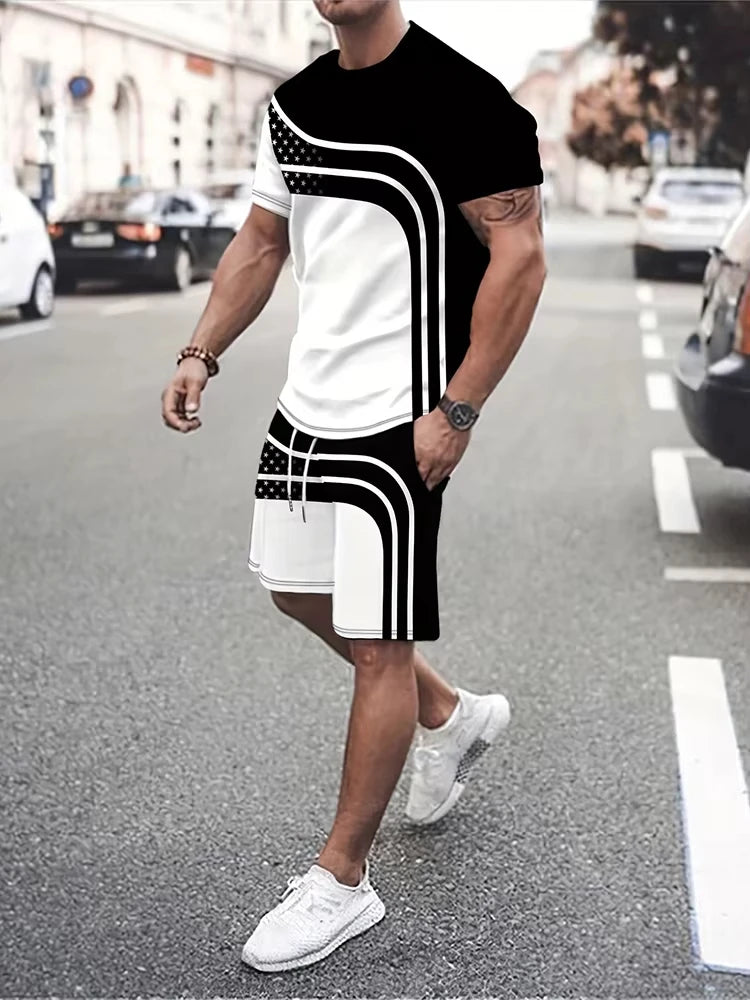street fashion, casual,  T-shirt & shorts