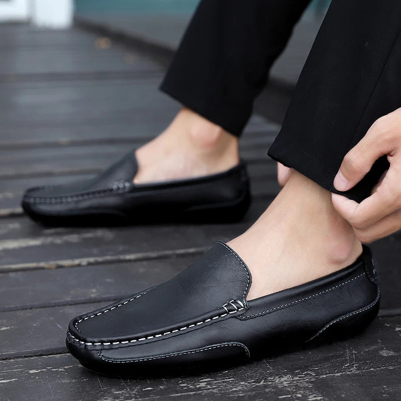Genuine Leather Breathable Mocasines Casual Loafers Leather Shoes