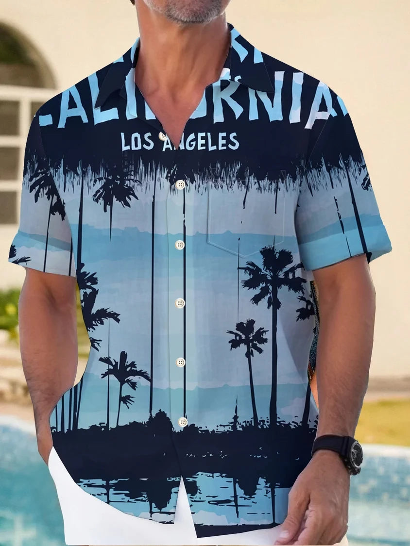 Beach Hawaiian Casual Men's Shirt
