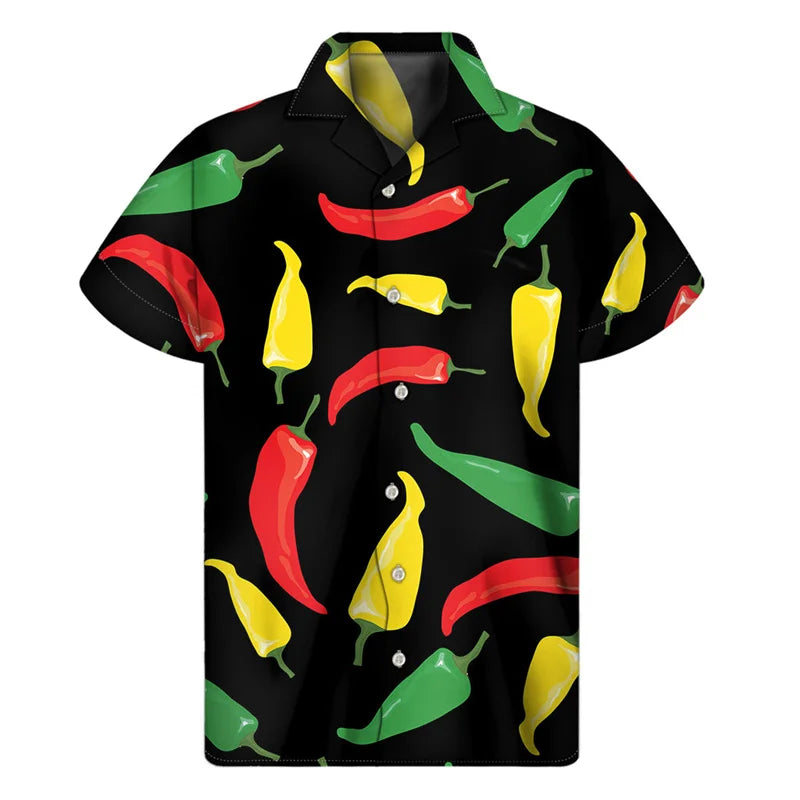 Hawaiian Chili Pattern Shirt