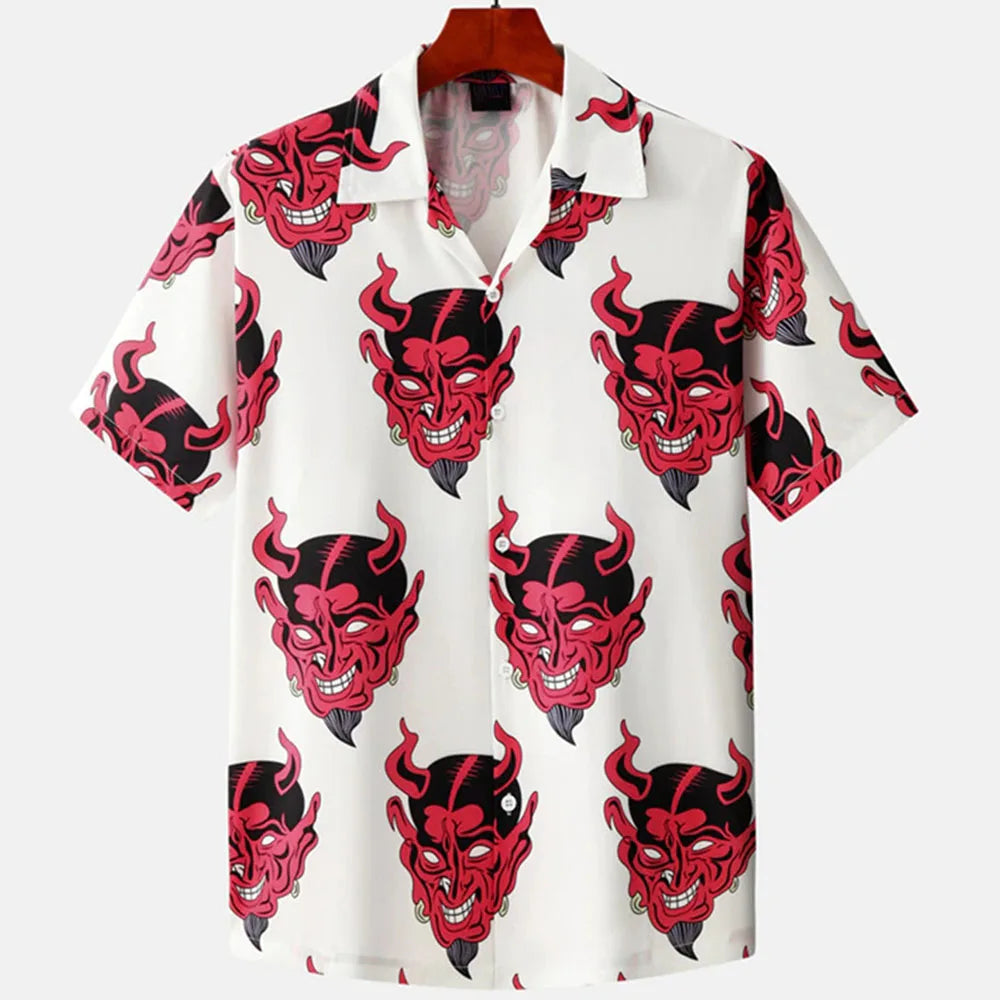 Hawaiian Devil Print Shirt